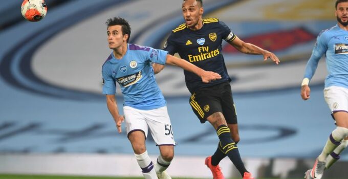 Eric Garcia played earlier this year in Manchester City's 3-0 win over the Gunners